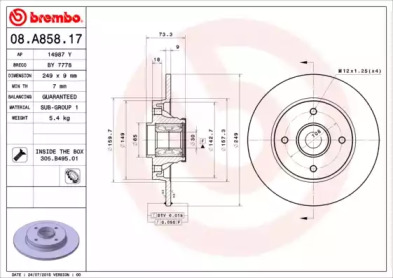 BREMBO 08.A858.17