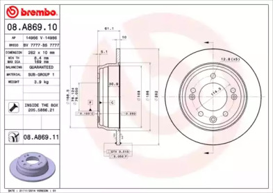 BREMBO 08.A869.10