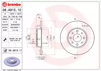 BREMBO 08.A915.10