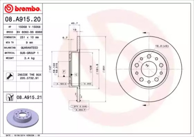 BREMBO 08.A915.21