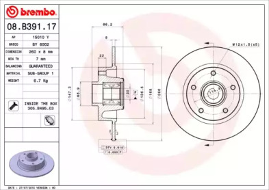 BREMBO 08.B391.17