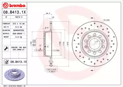 BREMBO 08.B413.1X