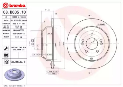 BREMBO 08.B605.10