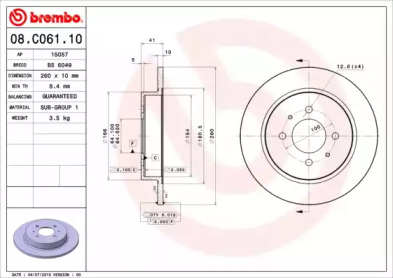 BREMBO 08.C061.10