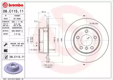 BREMBO 08.C115.11