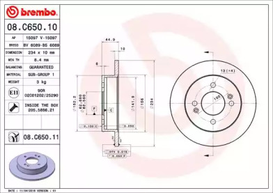 BREMBO 08.C650.11