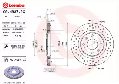 BREMBO 09.4987.2X