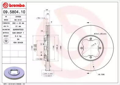 BREMBO 09.5804.10