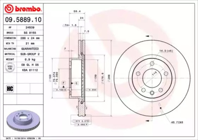 BREMBO 09.5889.10