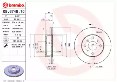 BREMBO 09.6748.10