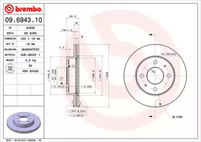 BREMBO 09.6943.10