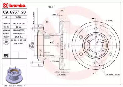 BREMBO 09.6957.20