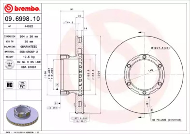 BREMBO 09.6998.10