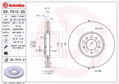 BREMBO 09.7010.21