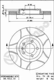 BREMBO 09.7012.75