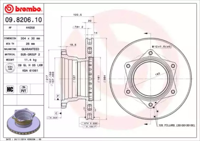 BREMBO 09.8206.10