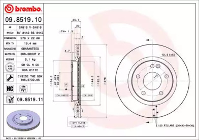 BREMBO 09.8519.10