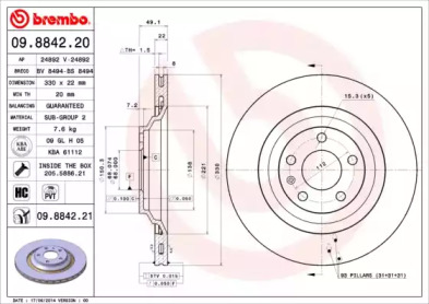 BREMBO 09.8842.21