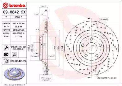 BREMBO 09.8842.2X