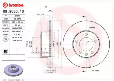 BREMBO 09.9080.10