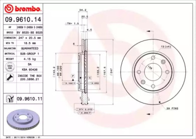 BREMBO 09.9610.14