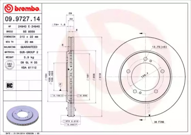 BREMBO 09.9727.14