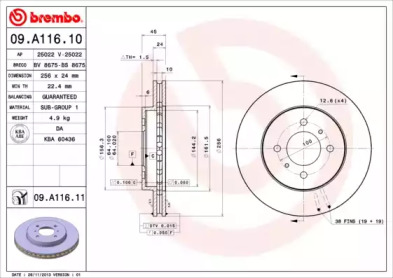 BREMBO 09.A116.11