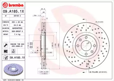 BREMBO 09.A185.1X