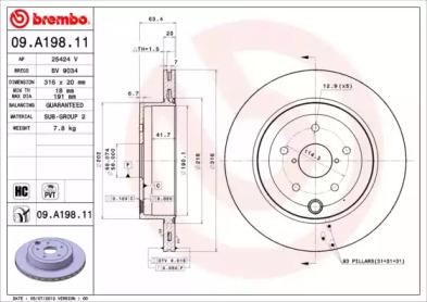 BREMBO 09.A198.11