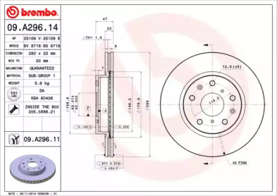 BREMBO 09.A296.11