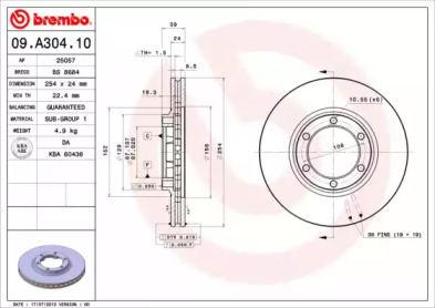 BREMBO 09.A304.10