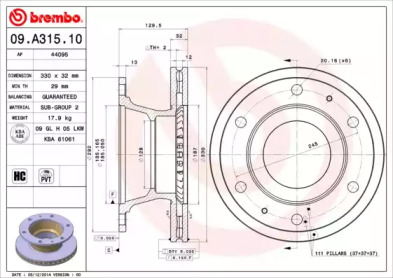 BREMBO 09.A315.10