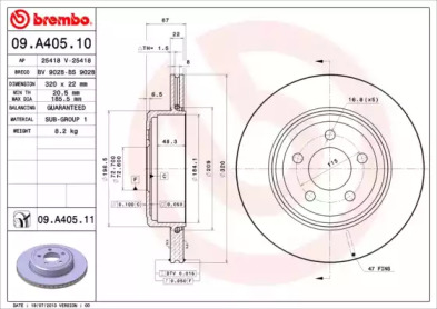 BREMBO 09.A405.11