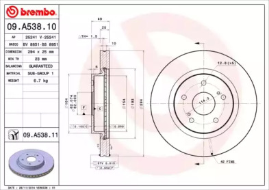 BREMBO 09.A538.10