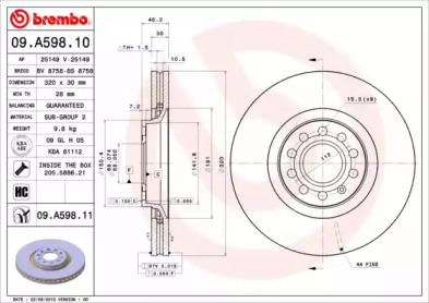 BREMBO 09.A598.11