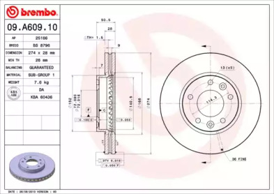 BREMBO 09.A609.10