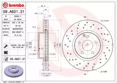 BREMBO 09.A621.31