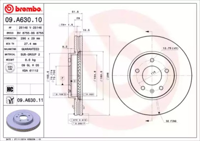 BREMBO 09.A630.10