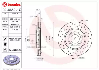 BREMBO 09.A652.1X