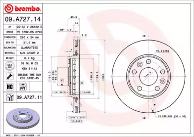 BREMBO 09.A727.11