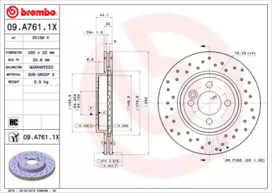 BREMBO 09.A761.1X