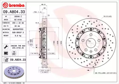 BREMBO 09.A804.33