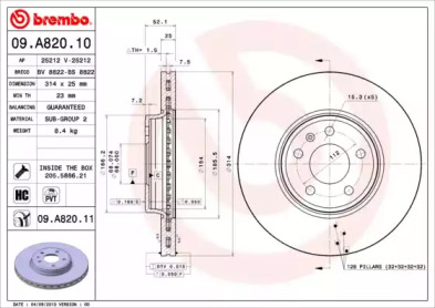 BREMBO 09.A820.11