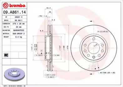 BREMBO 09.A861.14