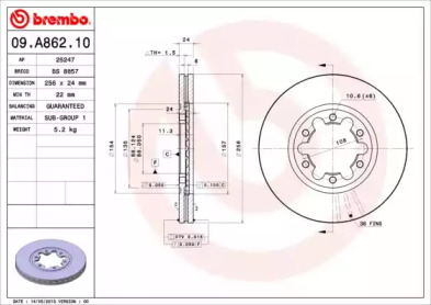 BREMBO 09.A862.10