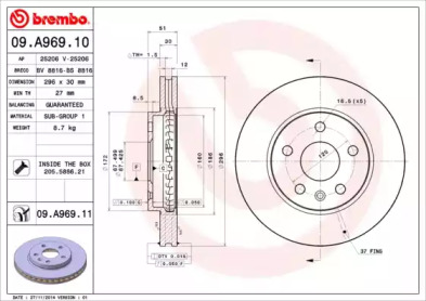 BREMBO 09.A969.10