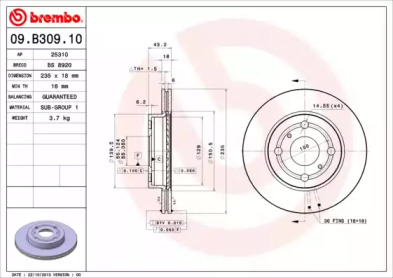 BREMBO 09.B309.10