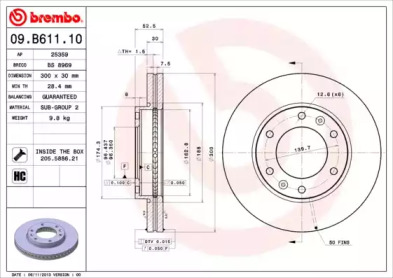 BREMBO 09.B611.10