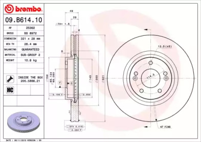 BREMBO 09.B614.10