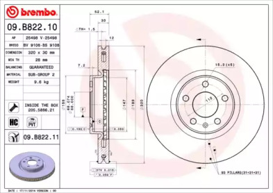 BREMBO 09.B822.11